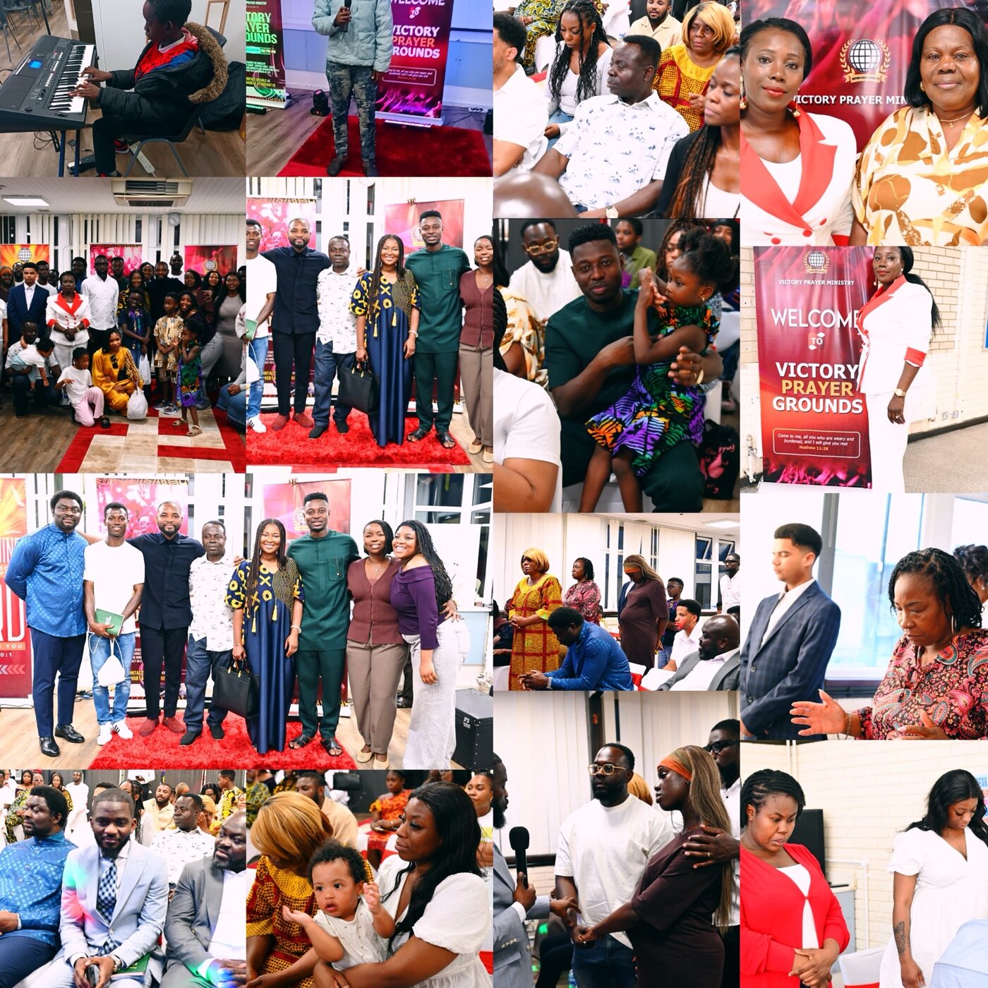 Families and children gathered at Victory Prayer Ministry UK